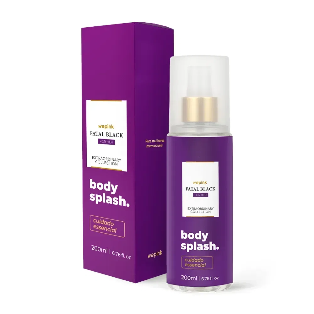 Body Splash Fatal Black For Her Desodorante Colônia 200ml - Wepink - foto 1
