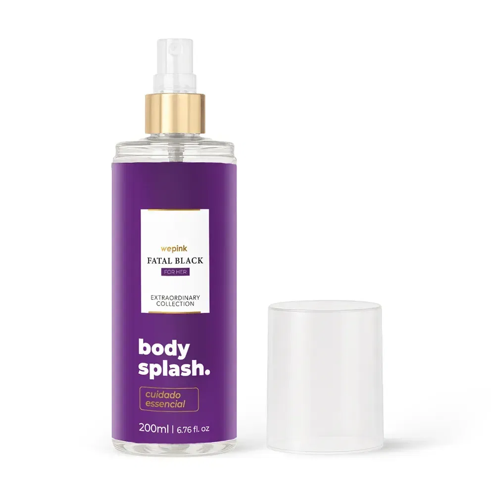 Body Splash Fatal Black For Her Desodorante Colônia 200ml - Wepink - foto 3