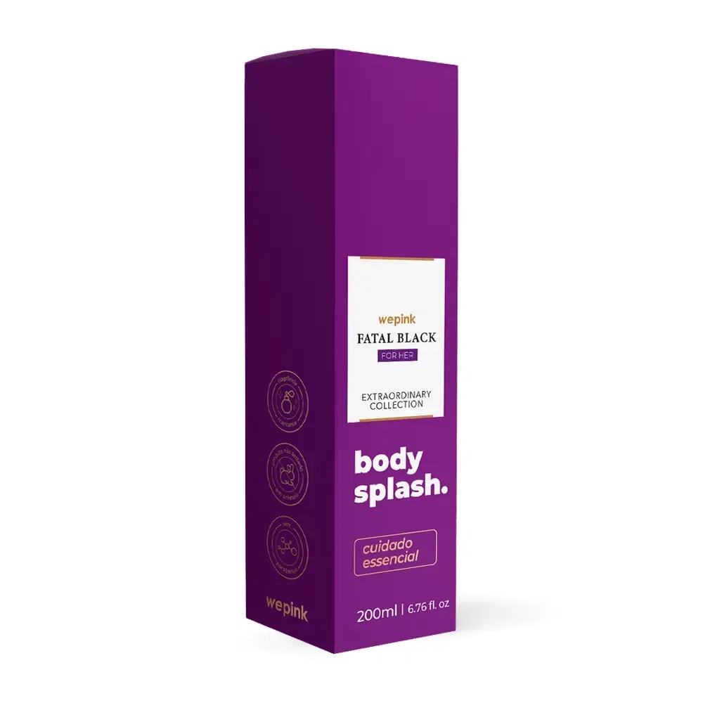 Body Splash Fatal Black For Her Desodorante Colônia 200ml - Wepink - foto 4