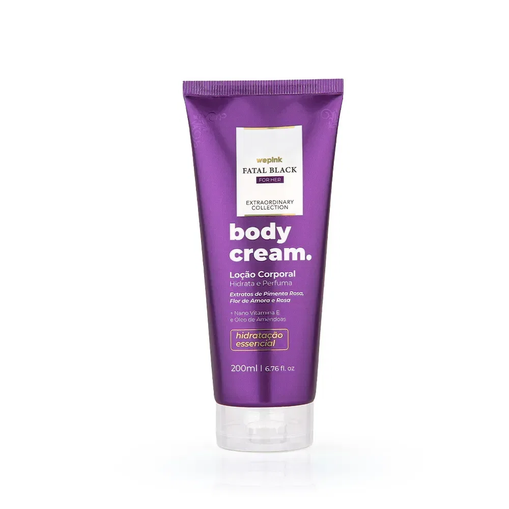 Body Cream Fatal Black For Her Desodorante Hidratante 200ml - Wepink - foto 4