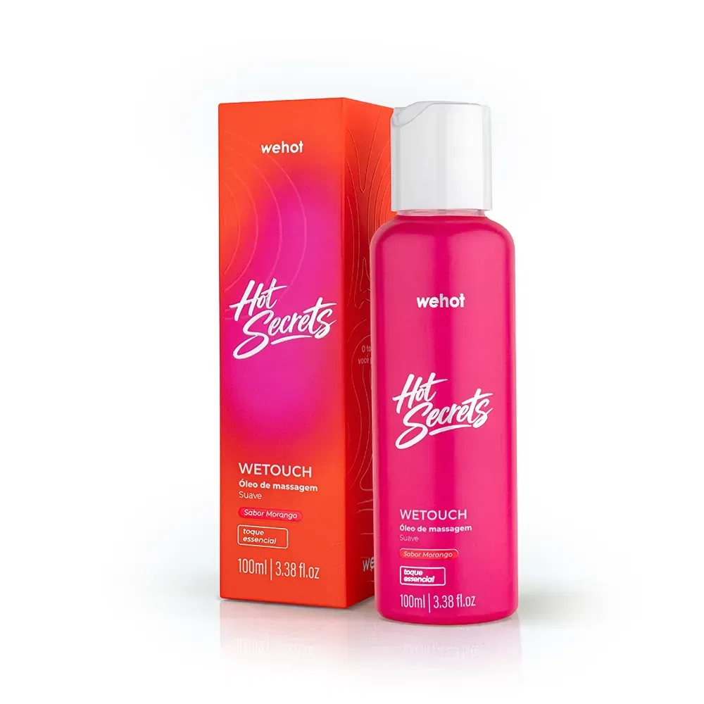 Óleo de Massagem Corporal Morango 100ml - Wepink Wehot - foto 1