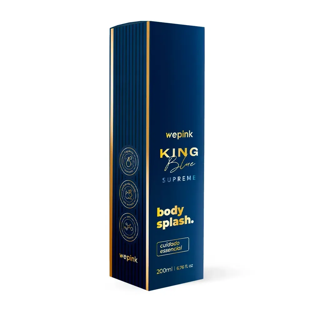 Body Splash King Blue Supreme Desodorante Colônia 200ml - Wepink - foto 4